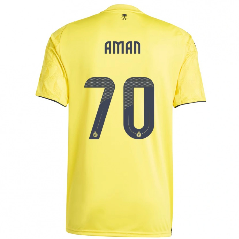 Danxen Kinder Awad Aman #70 Gelb Schwarz Heimtrikot Trikot 2025/26 T-Shirt Österreich
