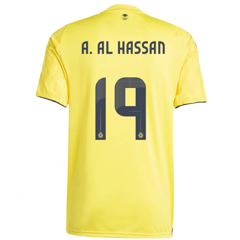 Danxen Kinder Ali Al-Hassan #19 Gelb Schwarz Heimtrikot Trikot 2025/26 T-Shirt Österreich
