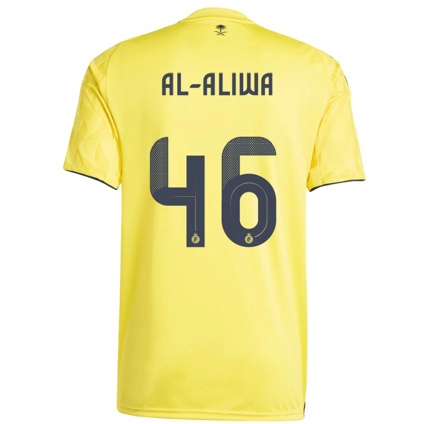 Danxen Kinder Abdulaziz Al-Aliwa #46 Gelb Schwarz Heimtrikot Trikot 2025/26 T-Shirt Österreich