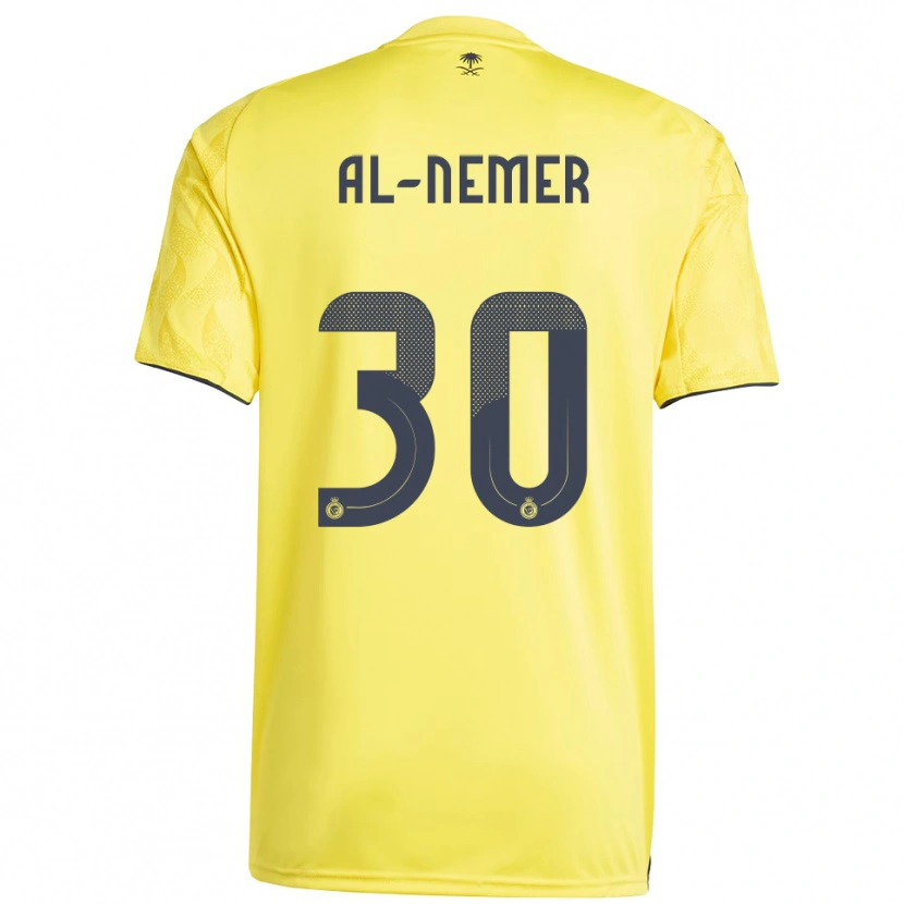 Danxen Kinder Meshari Al-Nemer #30 Gelb Schwarz Heimtrikot Trikot 2025/26 T-Shirt Österreich