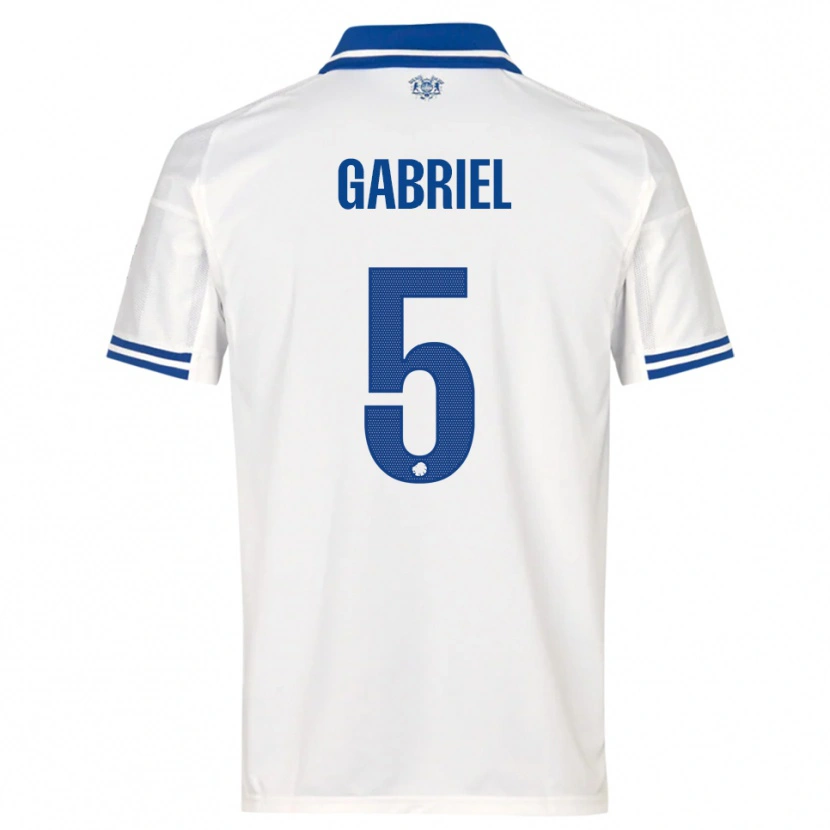 Danxen Kinder Gabriel Pereira #5 Weiß Blau Heimtrikot Trikot 2025/26 T-Shirt Österreich