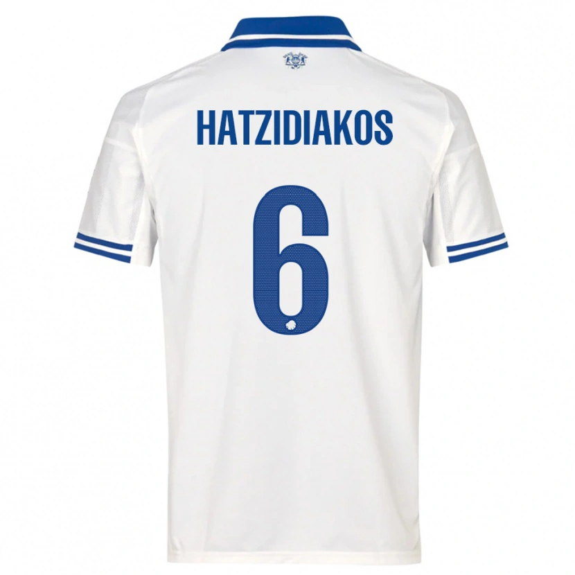 Danxen Kinder Pantelis Hatzidiakos #6 Weiß Blau Heimtrikot Trikot 2025/26 T-Shirt Österreich
