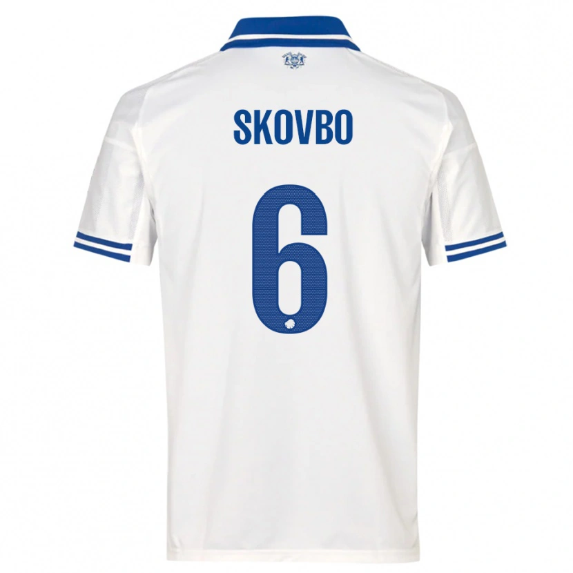 Danxen Kinder Ida Skovbo #6 Weiß Blau Heimtrikot Trikot 2025/26 T-Shirt Österreich