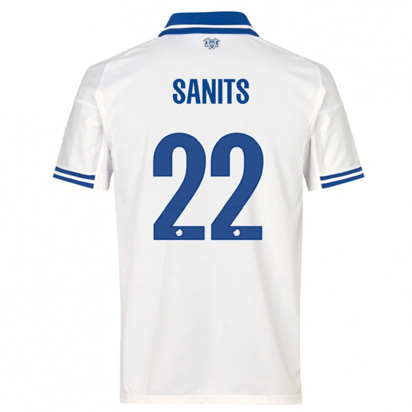 Danxen Kinder Dimitri Sanits #22 Weiß Blau Heimtrikot Trikot 2025/26 T-Shirt Österreich