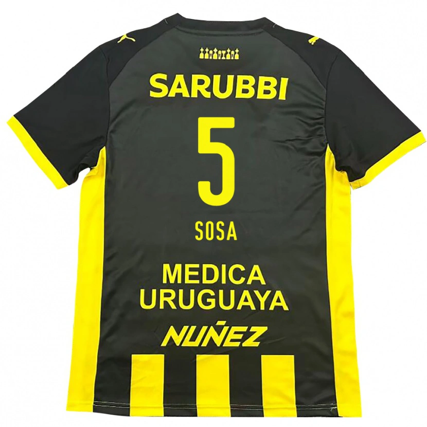 Danxen Kinder Ignacio Sosa #5 Gelb Schwarz Heimtrikot Trikot 2025/26 T-Shirt Österreich