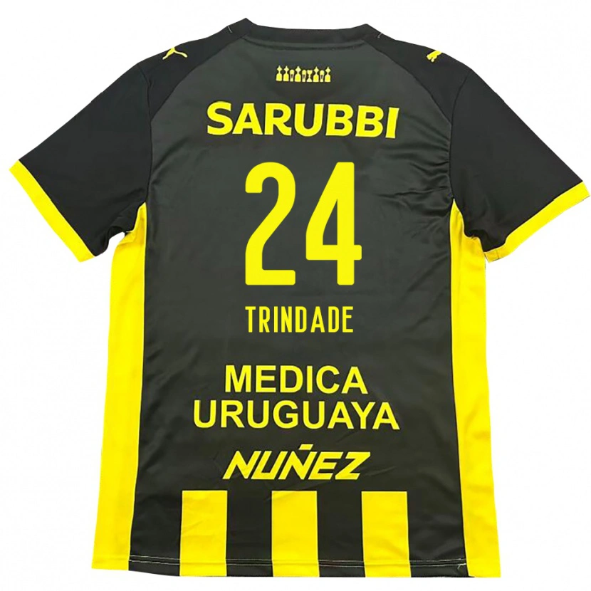 Danxen Kinder Jesús Trindade #24 Gelb Schwarz Heimtrikot Trikot 2025/26 T-Shirt Österreich