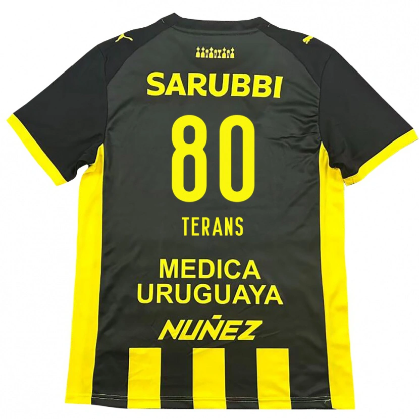Danxen Kinder David Terans #80 Gelb Schwarz Heimtrikot Trikot 2025/26 T-Shirt Österreich