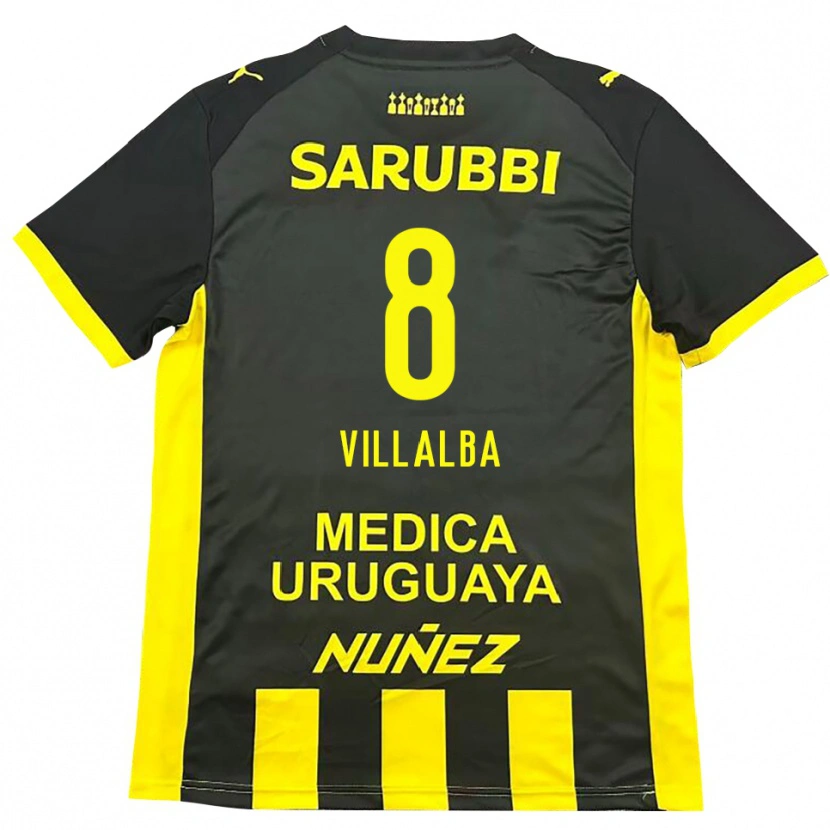 Danxen Kinder Héctor Villalba #8 Gelb Schwarz Heimtrikot Trikot 2025/26 T-Shirt Österreich