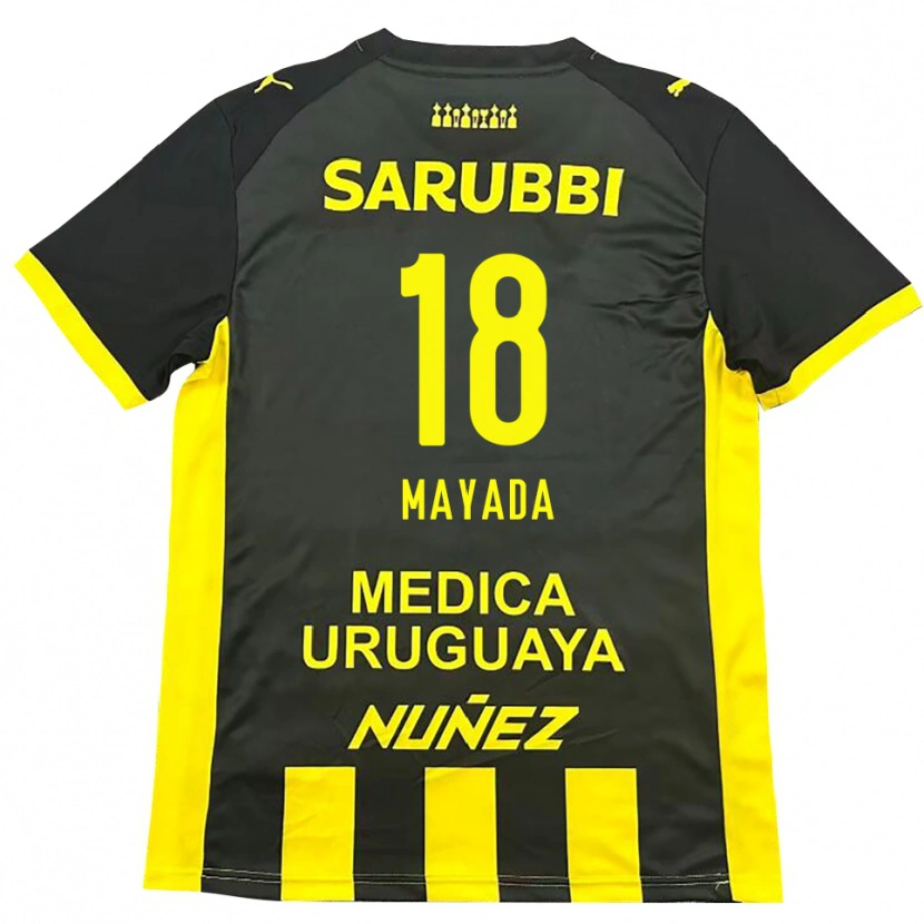 Danxen Kinder Camilo Mayada #18 Gelb Schwarz Heimtrikot Trikot 2025/26 T-Shirt Österreich