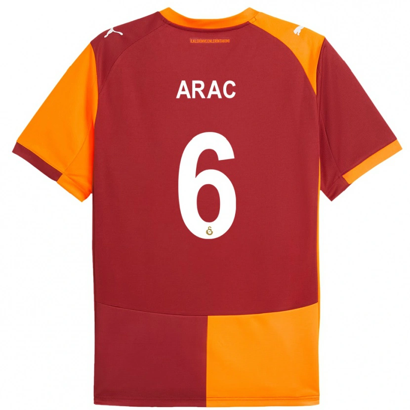 Danxen Kinder Ege Araç #6 Rot Orange Heimtrikot Trikot 2025/26 T-Shirt Österreich