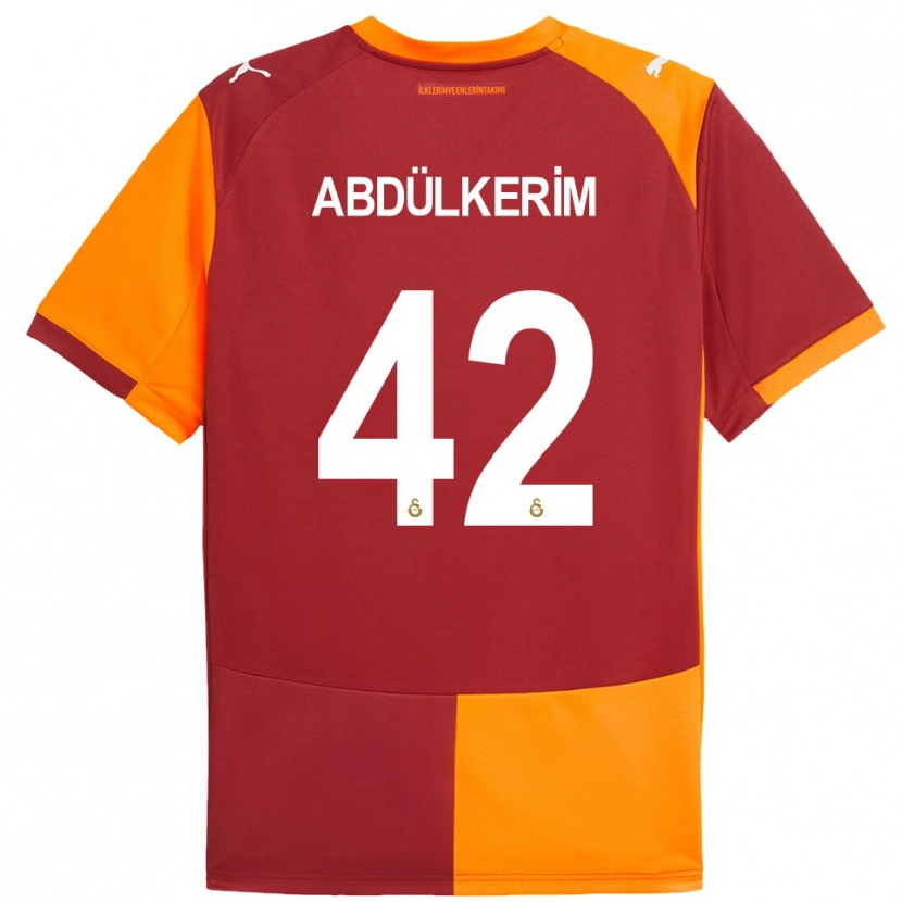 Danxen Kinder Abdülkerim Bardakcı #42 Rot Orange Heimtrikot Trikot 2025/26 T-Shirt Österreich