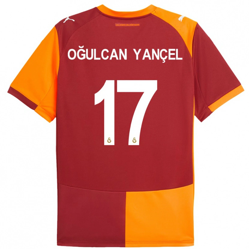 Danxen Kinder Necati Oğulcan Yançel #17 Rot Orange Heimtrikot Trikot 2025/26 T-Shirt Österreich
