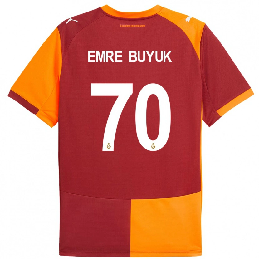 Danxen Kinder Enes Emre Büyük #70 Rot Orange Heimtrikot Trikot 2025/26 T-Shirt Österreich