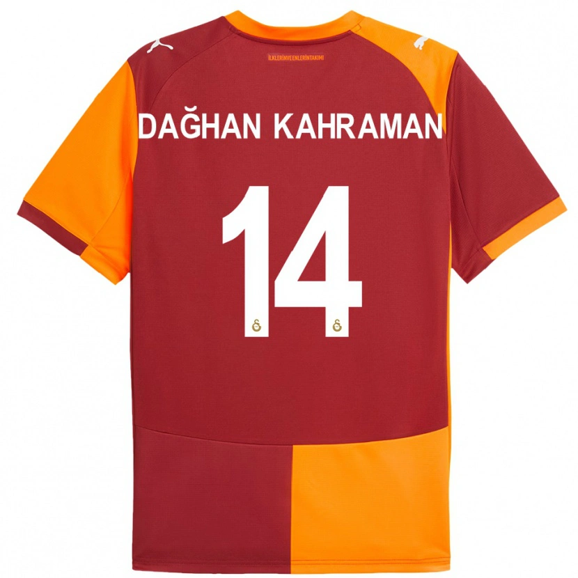 Danxen Kinder Yusuf Dağhan Kahraman #14 Rot Orange Heimtrikot Trikot 2025/26 T-Shirt Österreich