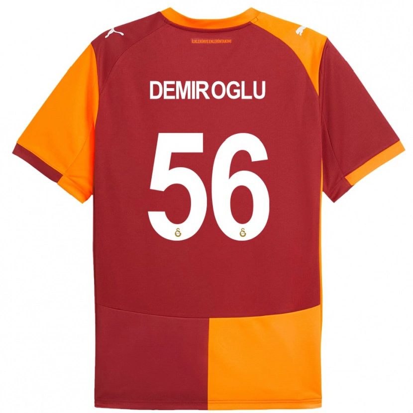 Danxen Kinder Baran Demiroğlu #56 Rot Orange Heimtrikot Trikot 2025/26 T-Shirt Österreich