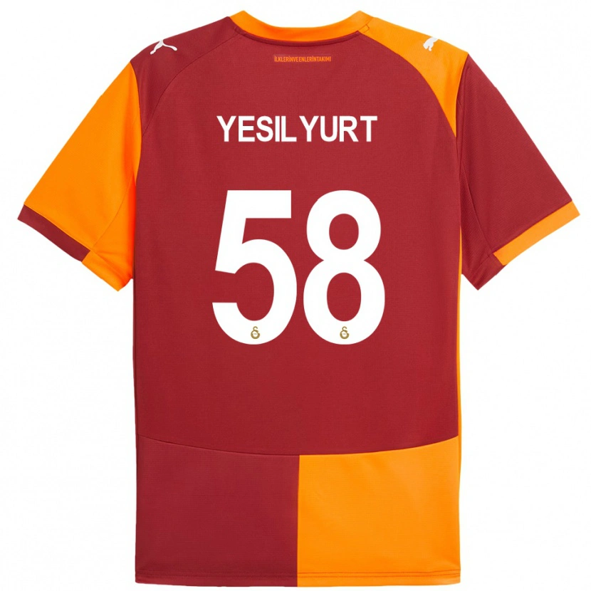 Danxen Kinder Ali Yeşilyurt #58 Rot Orange Heimtrikot Trikot 2025/26 T-Shirt Österreich