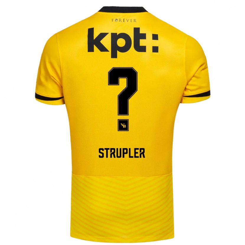 Danxen Kinder Cedrik Strupler #0 Gelb Schwarz Heimtrikot Trikot 2025/26 T-Shirt Österreich