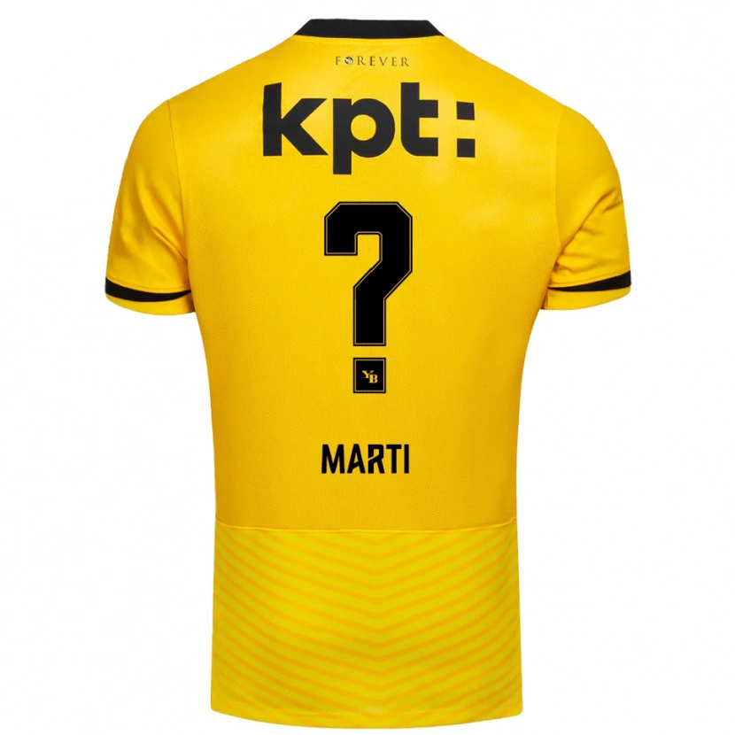 Danxen Kinder Robin Marti #0 Gelb Schwarz Heimtrikot Trikot 2025/26 T-Shirt Österreich