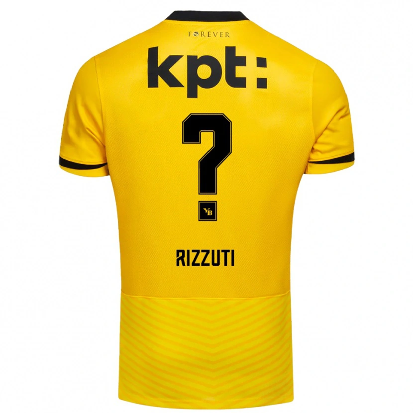 Danxen Kinder Gabriele Rizzuti #0 Gelb Schwarz Heimtrikot Trikot 2025/26 T-Shirt Österreich