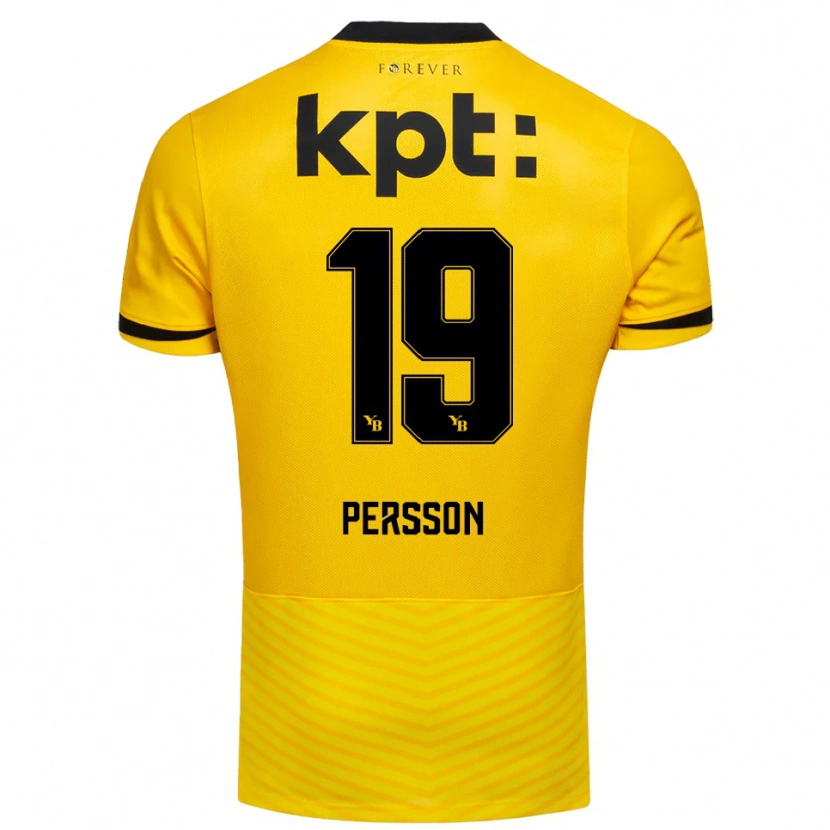 Danxen Kinder Noah Persson #19 Gelb Schwarz Heimtrikot Trikot 2025/26 T-Shirt Österreich
