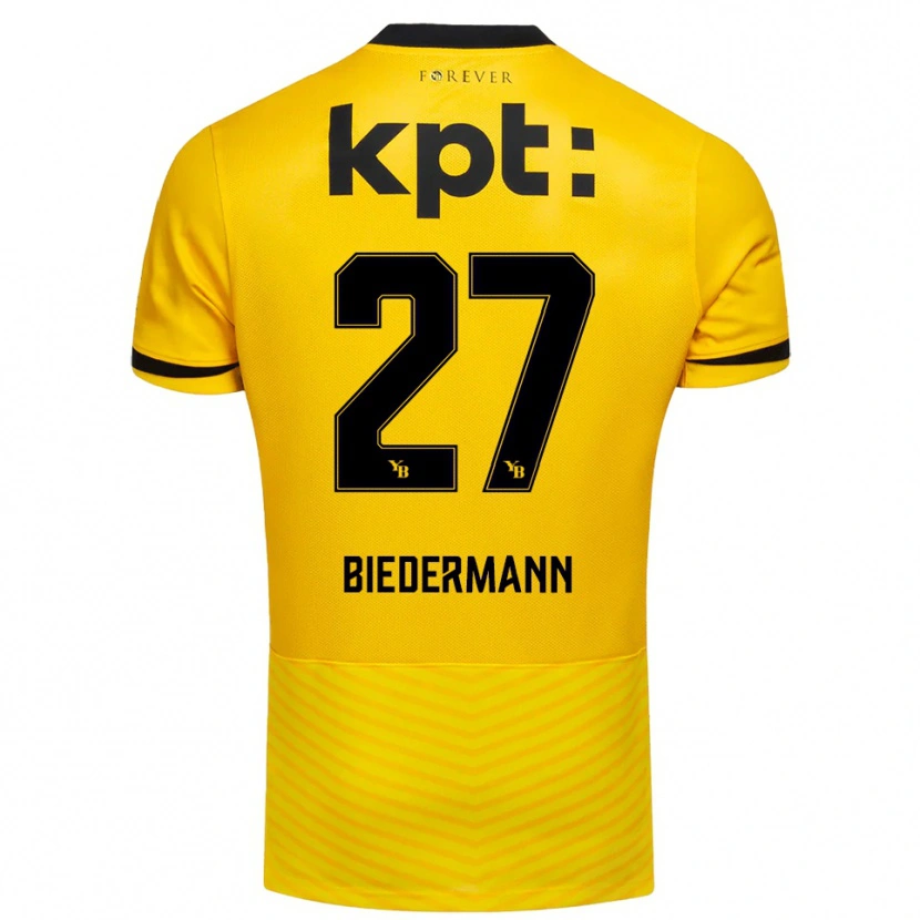 Danxen Kinder Tamara Biedermann #27 Gelb Schwarz Heimtrikot Trikot 2025/26 T-Shirt Österreich