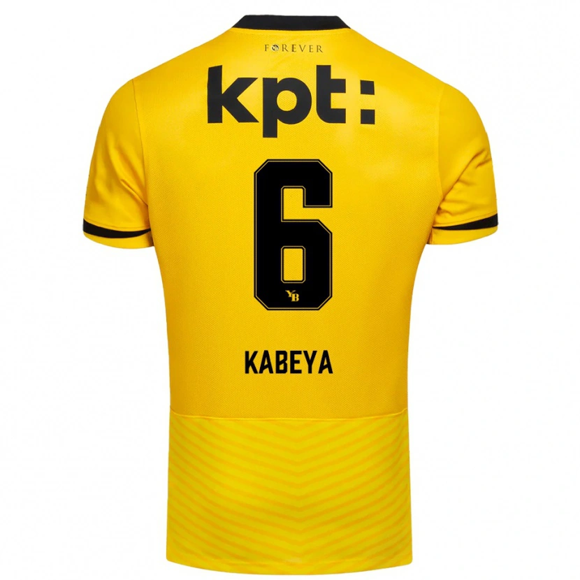 Danxen Kinder Benjamin Kabeya #6 Gelb Schwarz Heimtrikot Trikot 2025/26 T-Shirt Österreich