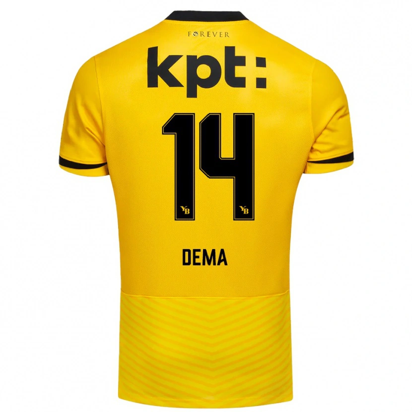Danxen Kinder Jashar Dema #14 Gelb Schwarz Heimtrikot Trikot 2025/26 T-Shirt Österreich