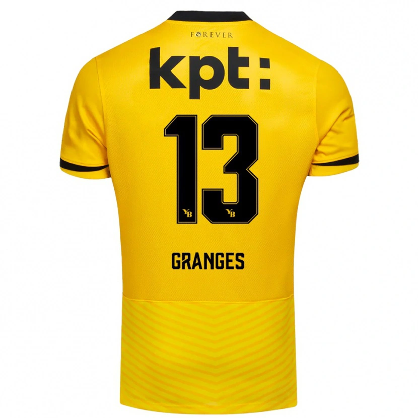 Danxen Kinder Malaurie Granges #13 Gelb Schwarz Heimtrikot Trikot 2025/26 T-Shirt Österreich