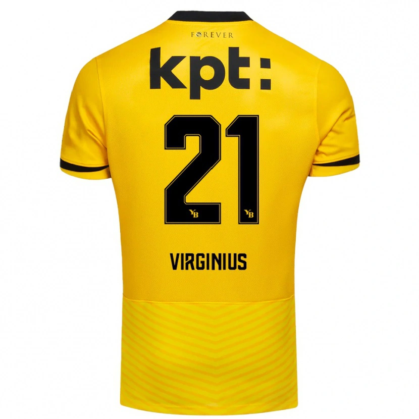 Danxen Kinder Alan Virginius #21 Gelb Schwarz Heimtrikot Trikot 2025/26 T-Shirt Österreich