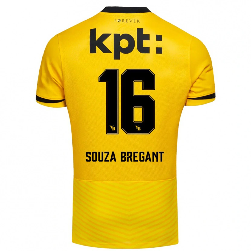 Danxen Kinder Pietro Souza Bregant #16 Gelb Schwarz Heimtrikot Trikot 2025/26 T-Shirt Österreich