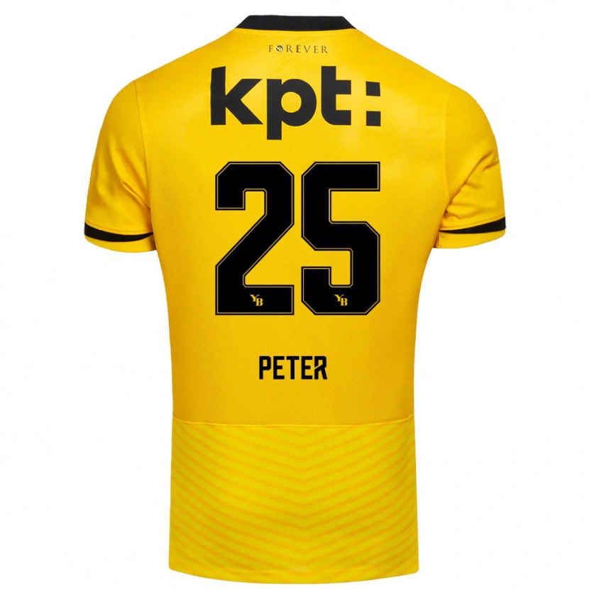 Danxen Kinder Luc Peter #25 Gelb Schwarz Heimtrikot Trikot 2025/26 T-Shirt Österreich