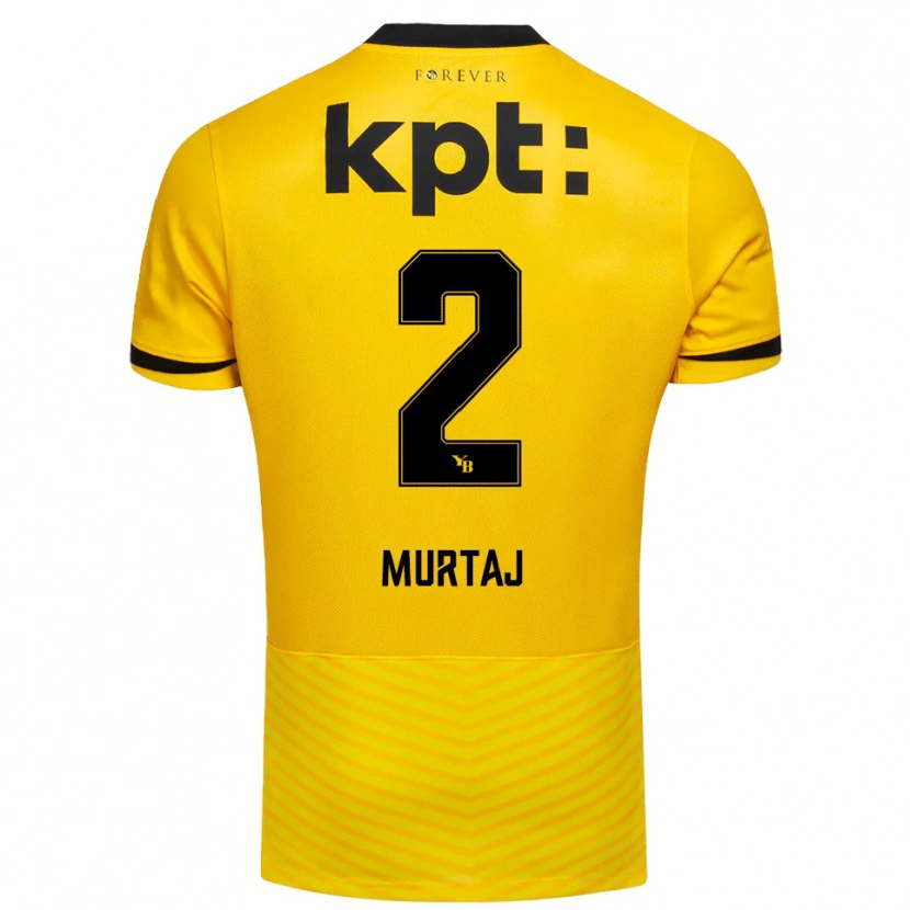 Danxen Kinder Auron Murtaj #2 Gelb Schwarz Heimtrikot Trikot 2025/26 T-Shirt Österreich