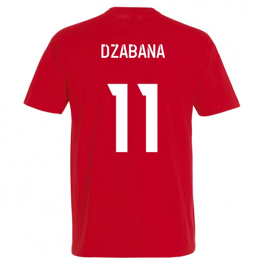 Danxen Kinder Alan Dzabana #11 Rot Gelb Heimtrikot Trikot 2025/26 T-Shirt Österreich