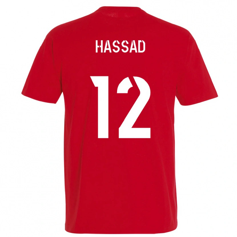 Danxen Kinder Rayan Hassad #12 Rot Gelb Heimtrikot Trikot 2025/26 T-Shirt Österreich