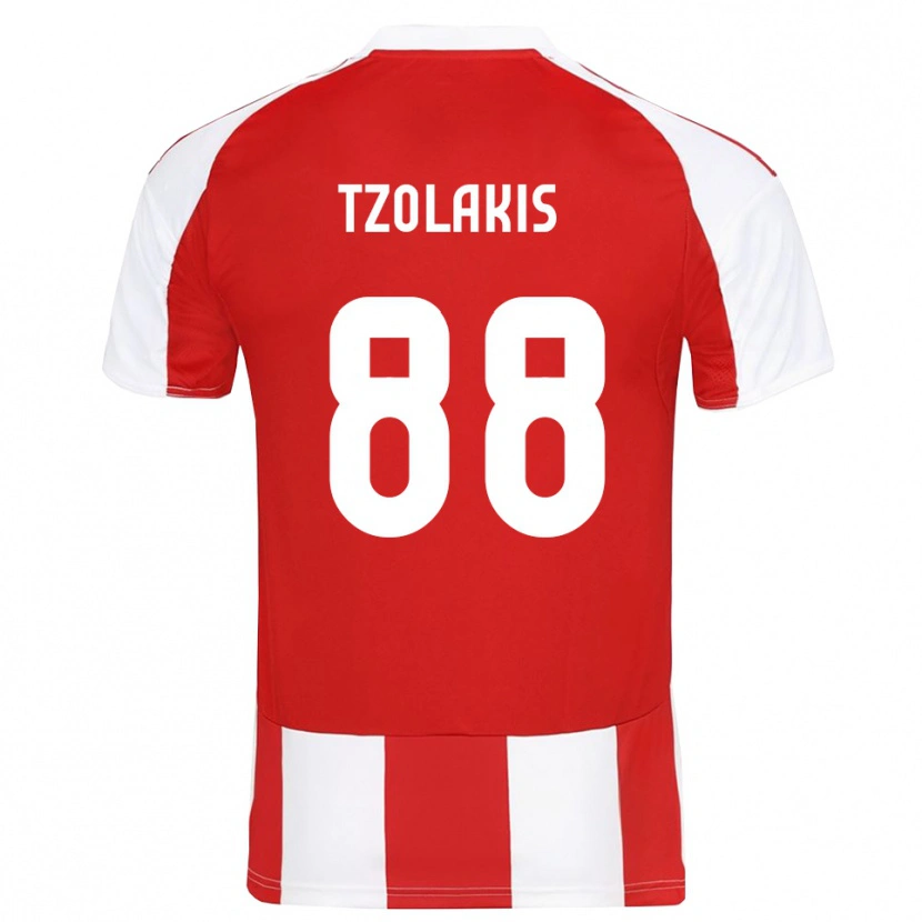 Danxen Kinder Konstantinos Tzolakis #88 Rot Weiß Heimtrikot Trikot 2025/26 T-Shirt Österreich