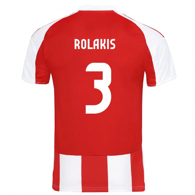 Danxen Kinder Giannis Rolakis #3 Rot Weiß Heimtrikot Trikot 2025/26 T-Shirt Österreich