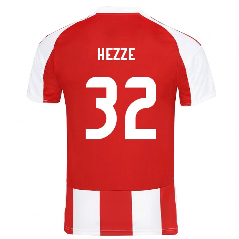 Danxen Kinder Santiago Hezze #32 Rot Weiß Heimtrikot Trikot 2025/26 T-Shirt Österreich