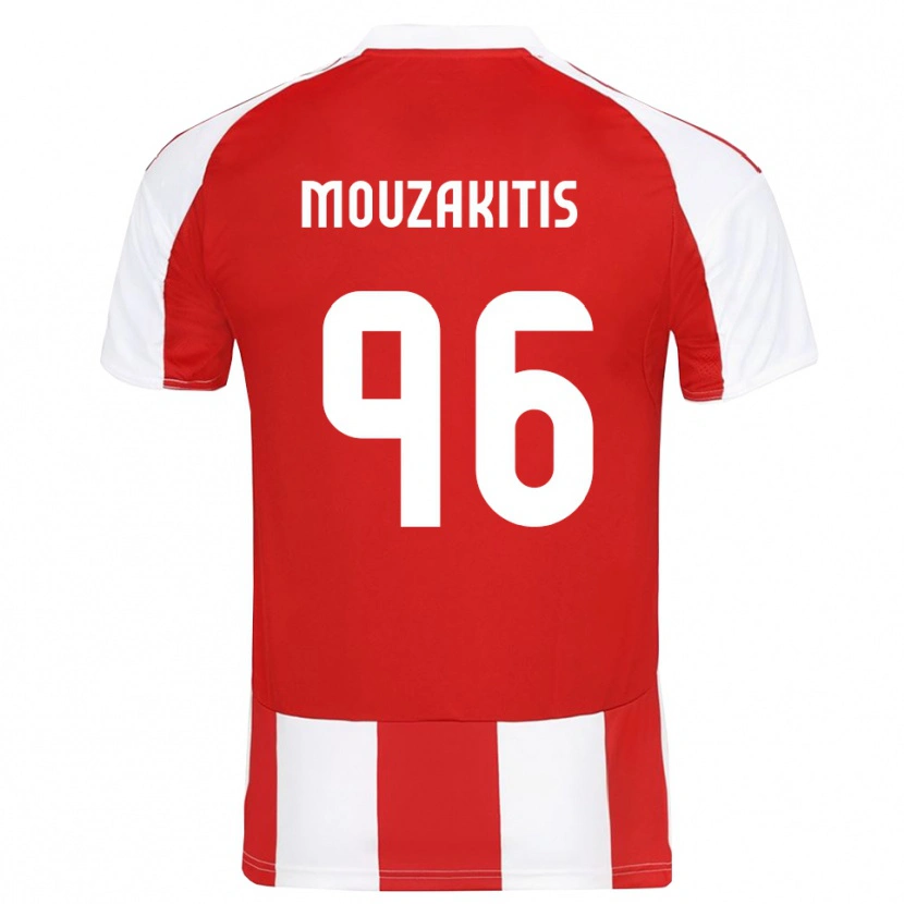 Danxen Kinder Christos Mouzakitis #96 Rot Weiß Heimtrikot Trikot 2025/26 T-Shirt Österreich