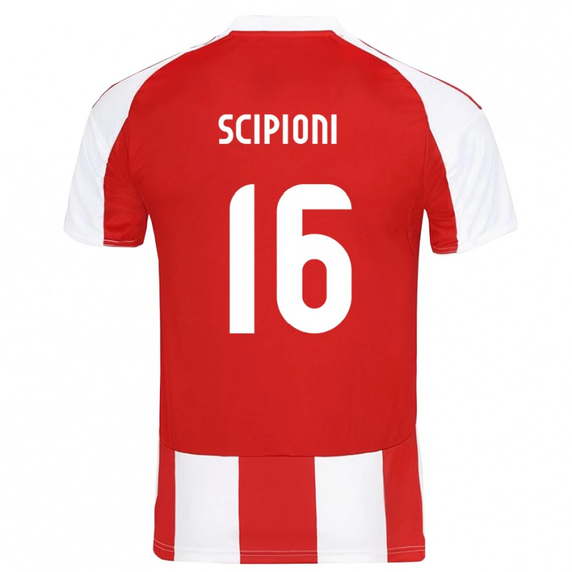 Danxen Kinder Lorenzo Scipioni #16 Rot Weiß Heimtrikot Trikot 2025/26 T-Shirt Österreich