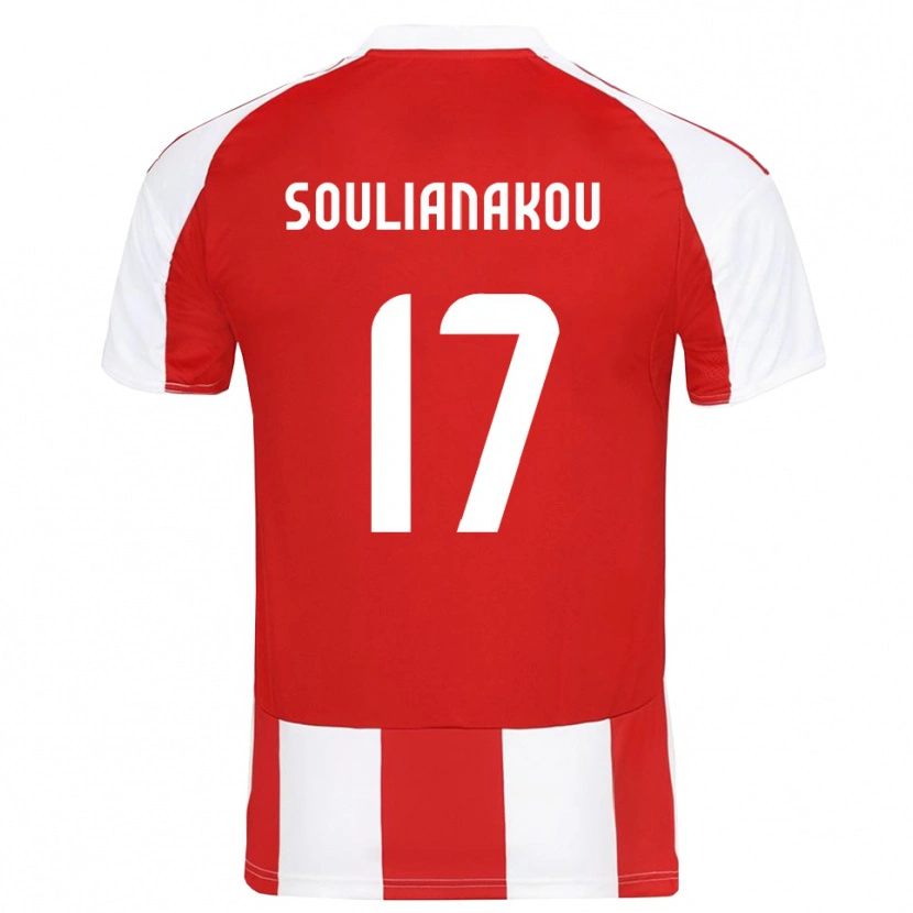 Danxen Kinder Stelio Soulianakou #17 Rot Weiß Heimtrikot Trikot 2025/26 T-Shirt Österreich