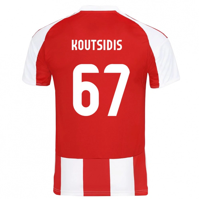 Danxen Kinder Isidoros Koutsidis #67 Rot Weiß Heimtrikot Trikot 2025/26 T-Shirt Österreich