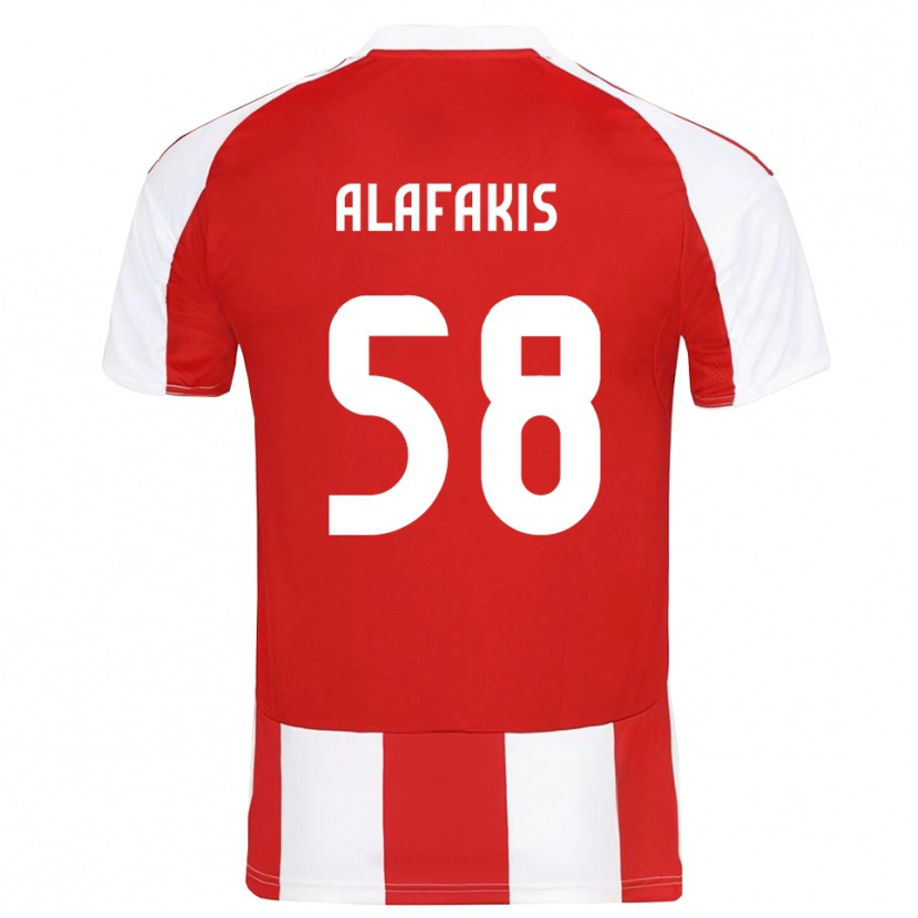 Danxen Kinder Nektarios Alafakis #58 Rot Weiß Heimtrikot Trikot 2025/26 T-Shirt Österreich
