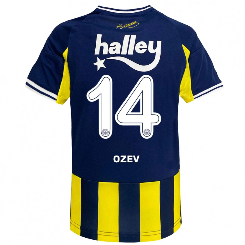 Danxen Kinder Ümran Özev #14 Gelb Marineblau Weiß Heimtrikot Trikot 2025/26 T-Shirt Österreich