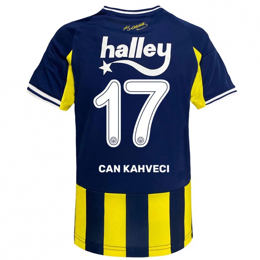Danxen Kinder İrfan Can Kahveci #17 Gelb Marineblau Weiß Heimtrikot Trikot 2025/26 T-Shirt Österreich
