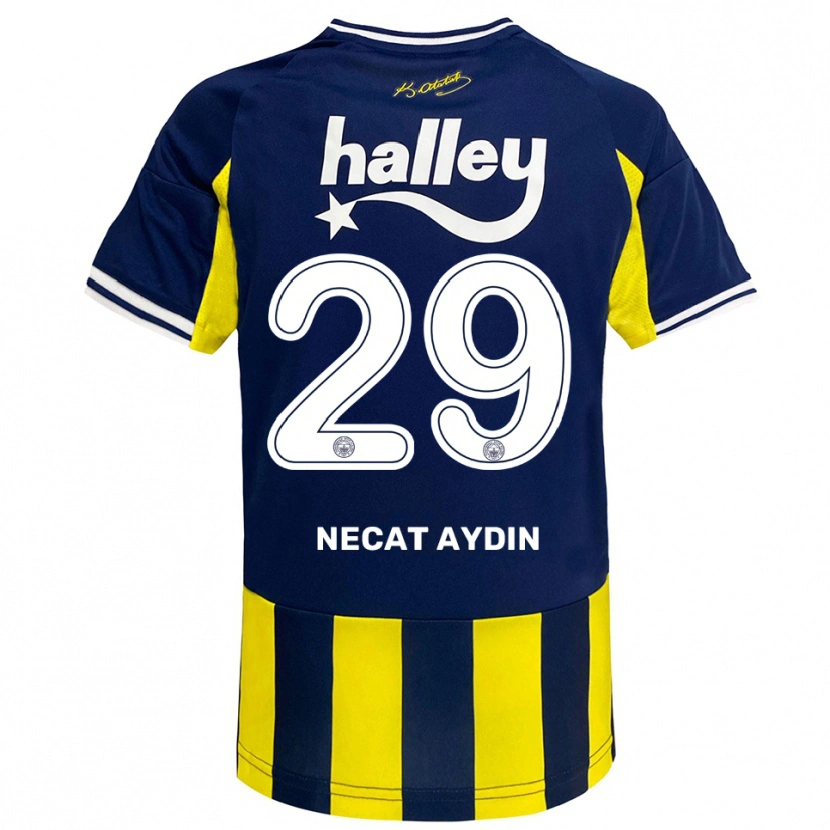 Danxen Kinder Ahmet Necat Aydın #29 Gelb Marineblau Weiß Heimtrikot Trikot 2025/26 T-Shirt Österreich