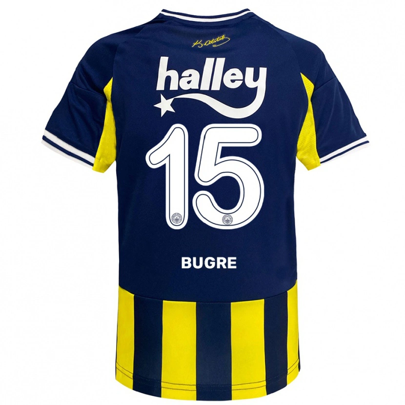 Danxen Kinder Azumah Bugre #15 Gelb Marineblau Weiß Heimtrikot Trikot 2025/26 T-Shirt Österreich