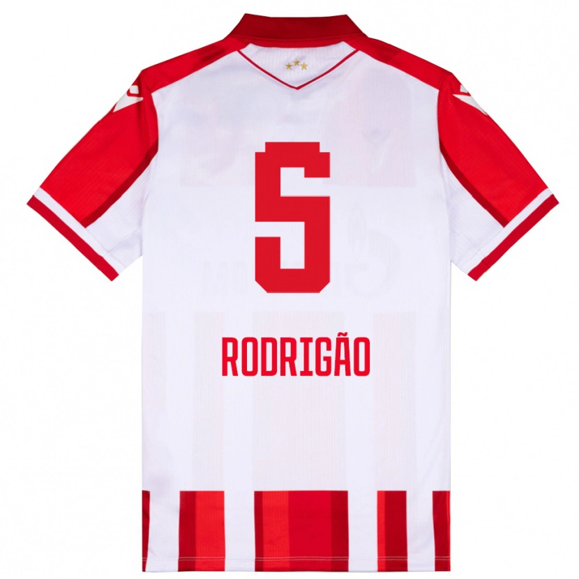 Danxen Kinder Rodrigão #5 Rot Weiß Heimtrikot Trikot 2025/26 T-Shirt Österreich