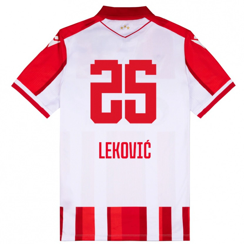 Danxen Kinder Stefan Leković #25 Rot Weiß Heimtrikot Trikot 2025/26 T-Shirt Österreich