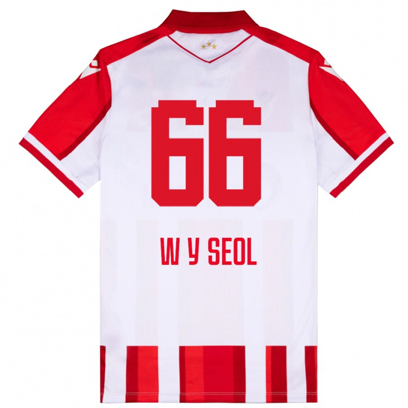Danxen Kinder Young-Woo Seol #66 Rot Weiß Heimtrikot Trikot 2025/26 T-Shirt Österreich