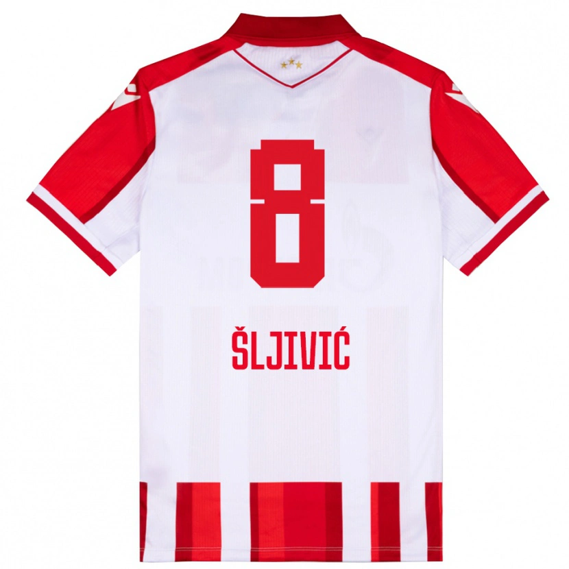 Danxen Kinder Jovan Sljivic #8 Rot Weiß Heimtrikot Trikot 2025/26 T-Shirt Österreich